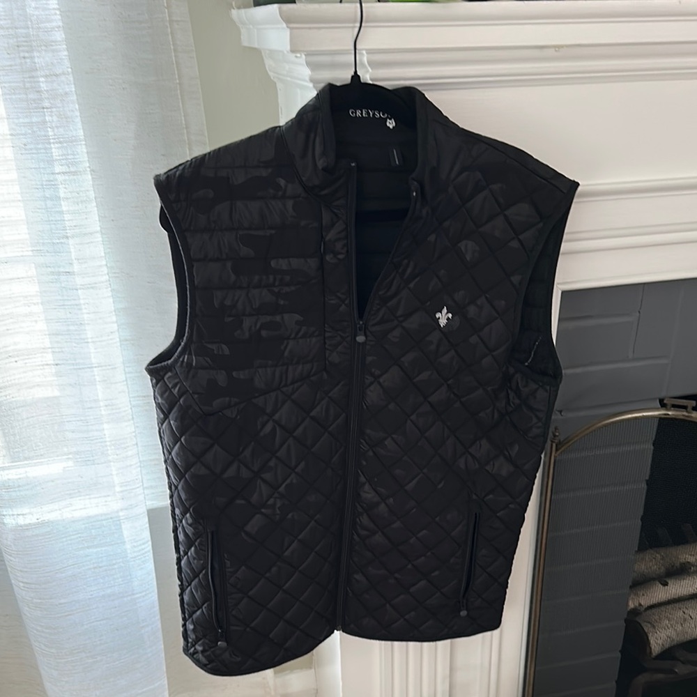 Black Quilted Vest by Greyson